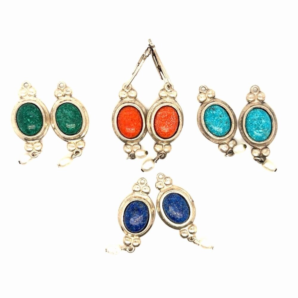 Silver 925 Interchangeable Dangles‎ Earrings